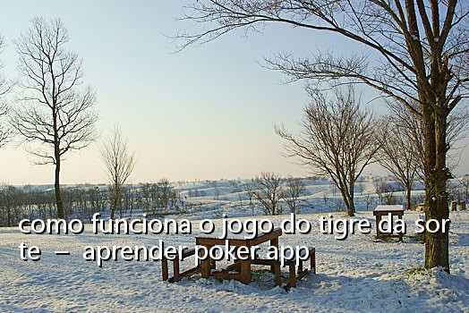 como funciona o jogo do tigre da sorte - aprender poker app