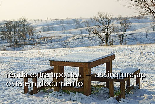 renda extra apostas  –  assinatura aposta em documento